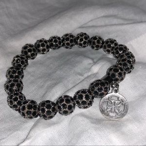 Rustic Cuff Kennedy in black and silver